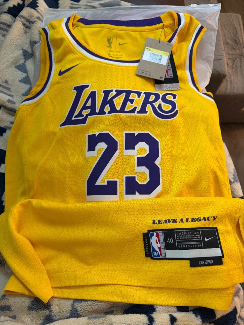 NWT LeBron James authentic Lakers jersey (Men’s S will fit women’s M)